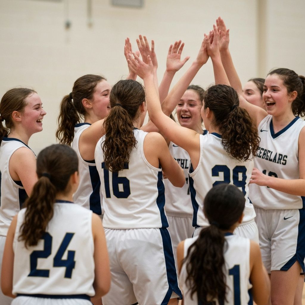 Team celebration after win